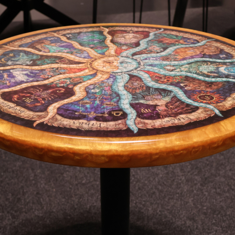 Epoxidharztisch Couchtisch Puzzle River Table - handgefertigt in Graz I Holz & Harz