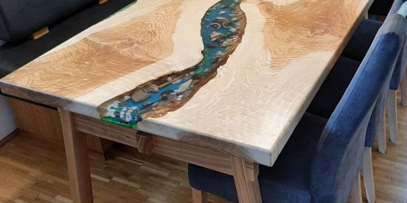Epoxidharztisch Esche River Table- handgefertigt in Graz I Holz & Harz 6