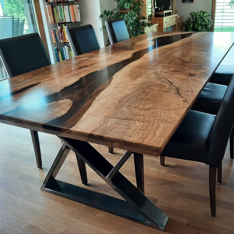 Epoxidharztisch Esche River Table - handgefertigt in Graz I Holz & Harz 1