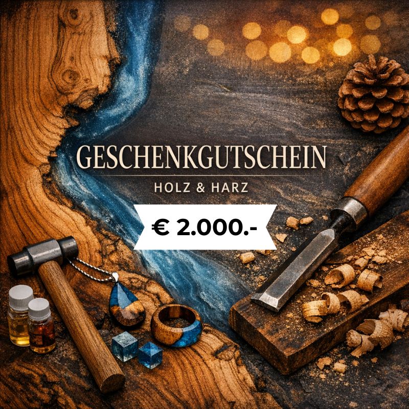 Holz & Epoxidharz Produkte Gutschein € 2000 I Holz & Harz