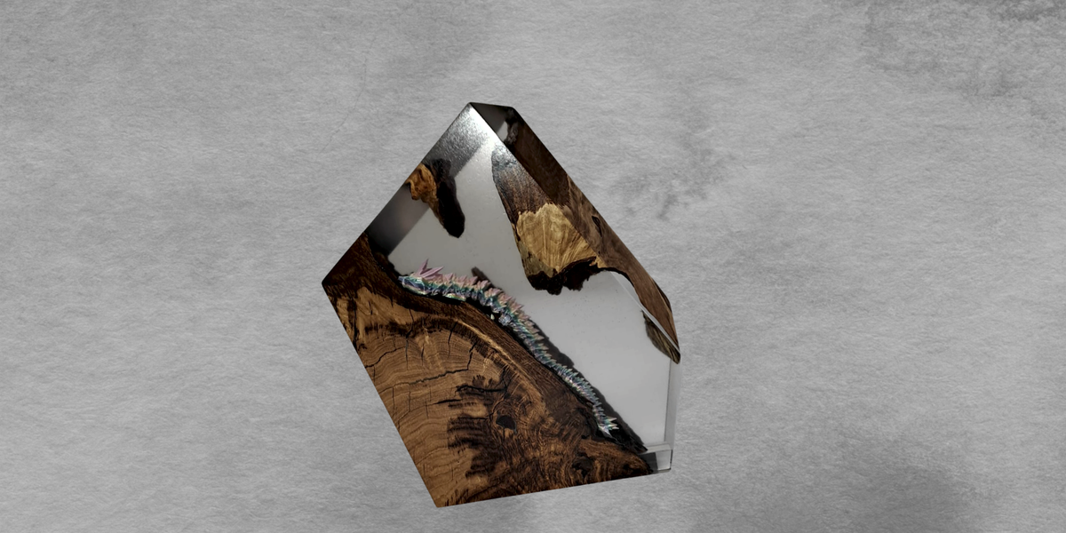 Header Lampen massives Holz  mit Epoxidharz I Holz & Harz