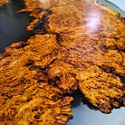 Epoxidharztisch Couchtisch  Maserpappel River Table - handgefertigt in Graz I Holz &  Harz 1
