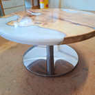 Epoxidharztisch Couchtisch  Maserpappel River Table - handgefertigt in Graz I Holz &  Harz 1