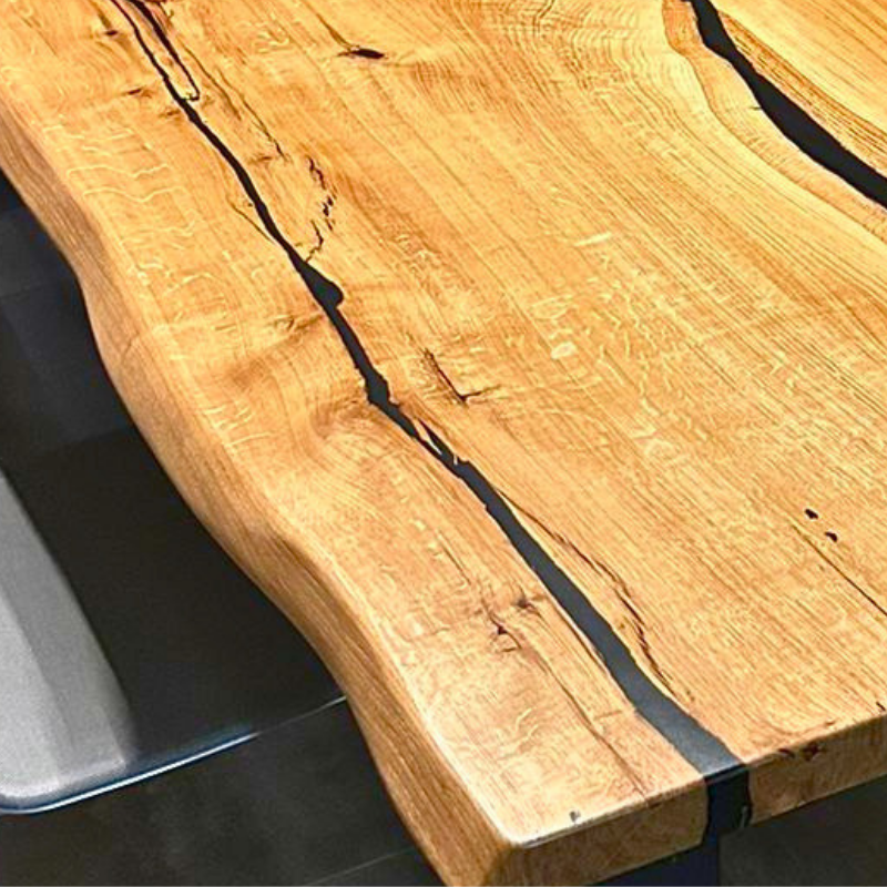 Epoxidharztisch Eiche River Table - handgefertigt in Graz I Holz & Harz 