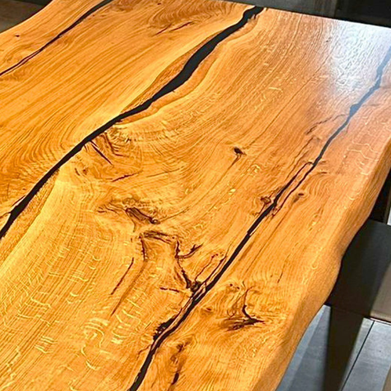 Epoxidharztisch Eiche River Table - handgefertigt in Graz I Holz & Harz 