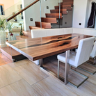 Epoxidharztisch Walnuss River Table -handgefertigt in Graz I Holz & Harz 1
