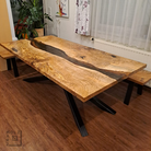 Epoxidharztisch Esche River Table - handgefertigt in Graz I Holz & Harz 3
