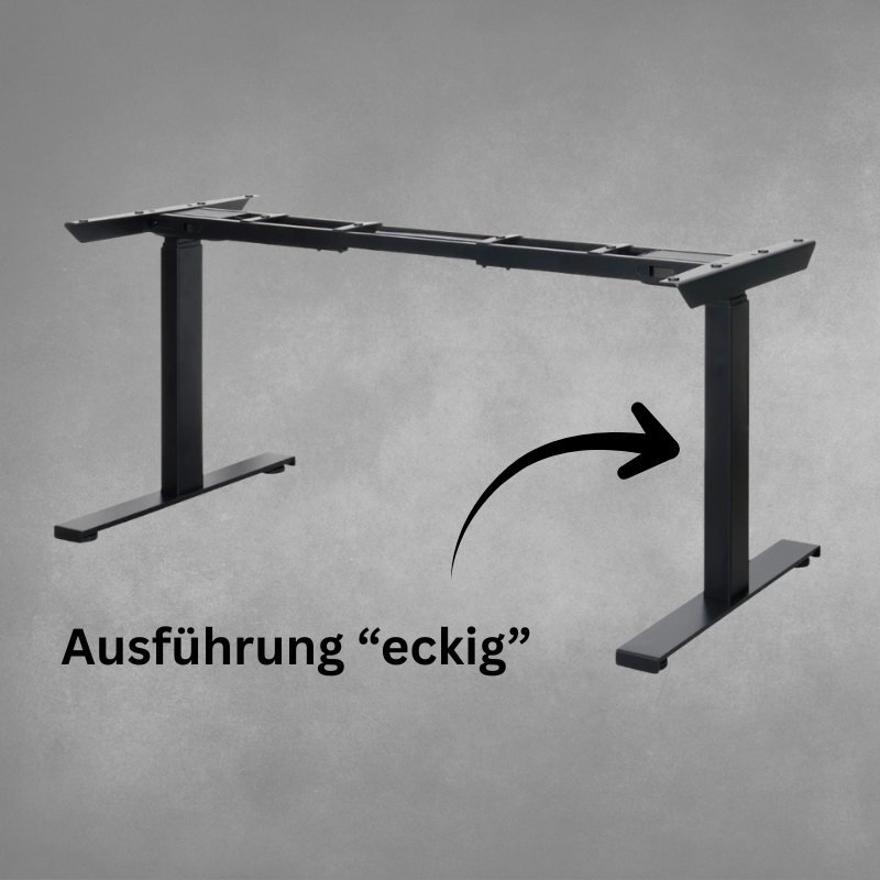 Gestell Schreibtisch heimische Nuss - höhenverstellbar,  handgefertigt in Graz I Holz & Harz