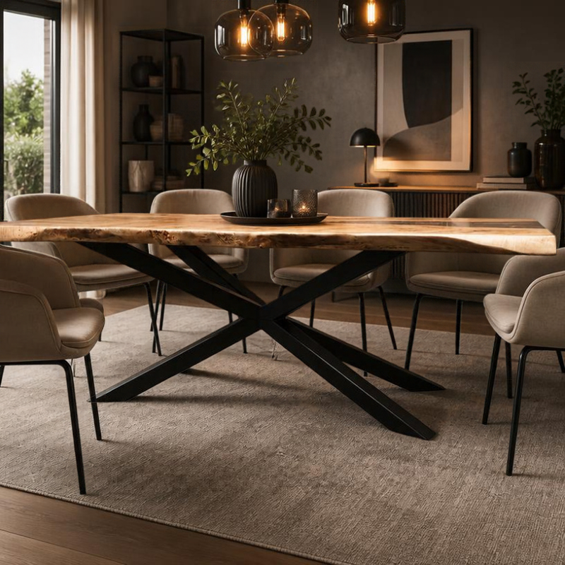 Epoxidharztisch Maserpappel River Table - handgefertigt in Graz I Holz & Harz 1