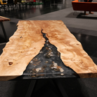 Epoxidharztisch Maserpappel River Table - handgefertigt in Graz I Holz & Harz 1