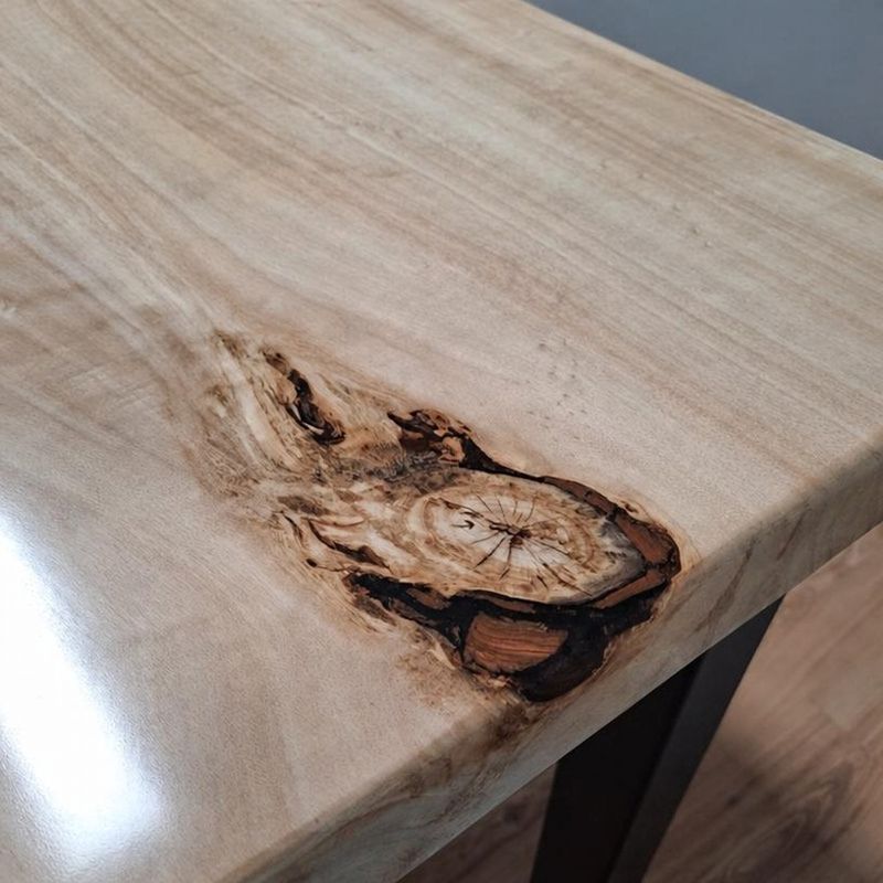 Esstisch massiv Pappel Platte -handgefertigt in Graz I Holz & Harz 6