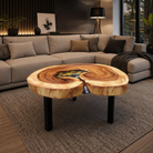 Couchtisch  Suarholz mit Bucht River Table - handgefertigt in Graz I Holz &  Harz