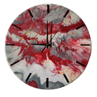 Designer Wanduhr Epoxidharz - Marmoroptik handgefertigt in Graz I Holz &  Harz