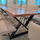 Epoxidharztisch Ulme mit modelliertem Fluss  River Table - handgefertigt in Graz I Holz & Harz 4