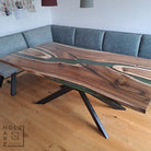 Epoxidharztisch Walnuss natur River Table - handgefertigt in Graz I Holz & Harz 5
